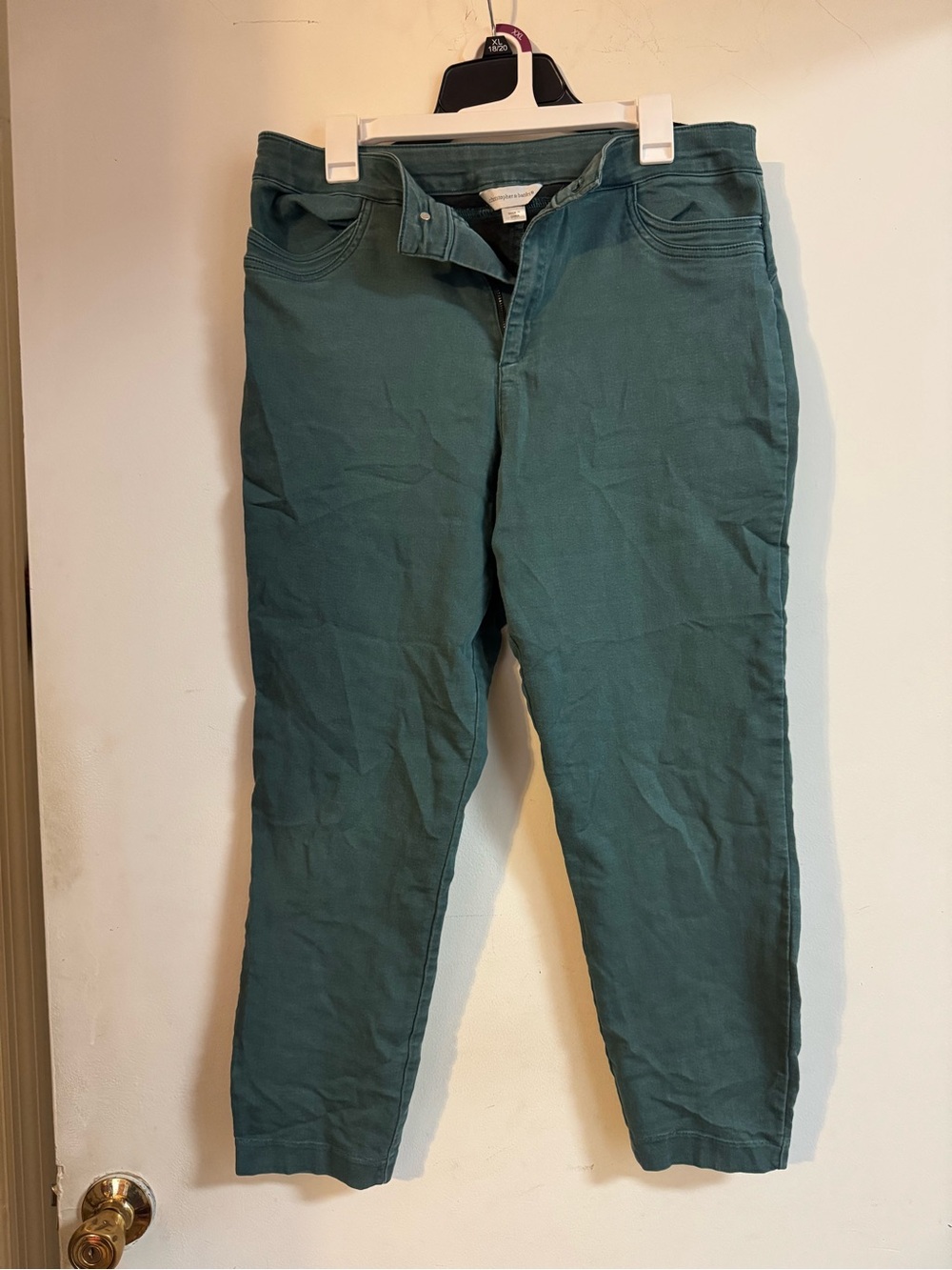 Christopher & Banks Teal Ankle Crop Pants